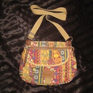 Vintage Western Organizer Crossbody Purse